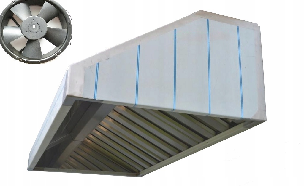 Digestor na stravovanie 100x70x40 Filtre Ventilátor Nový